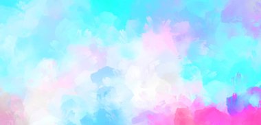 Renkli fırça darbelerinin 2D çizimi. Dekoratif desenli resim. canlı boya desenli arkaplan.