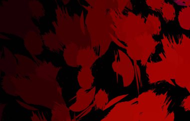 Vahşi fırça darbeleriyle yaratıcı soyut resim. Artistik fırça darbeleriyle donatılmış. Renkli ve canlı bir tasvir. Boyalı sanat.