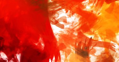 Sanatsal soyut arkaplan. Doku boyalı duvar kağıdı. Boya darbeleriyle yaratıcı bir illüstrasyon. Fırça desenli resim.