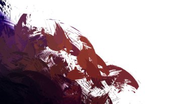 Taranmış Boyalı Soyut Arkaplan. Vahşi kaotik fırça darbeleri. Boya darbeleri. 2D İllüstrasyon. Fırça darbeli resim. 