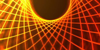 Işık dalgalarının neon renkli soyut tasarımı. Dijital arka plan ve neon ışığı parlama efekti. Parlak ışınlar duvar kağıdı.