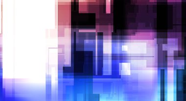 Fütürist soyut geometrik duvar kağıdı. Geometrik renkli şekiller. Dikdörtgen şekilli arka plan. Bir teknolojinin dijital illüstrasyonuName.