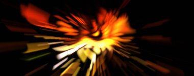 Işık parçacık izleri. Parlayan parçacıkları ve çizgileri olan ışık patlaması yıldızı. Güzel hareketli soyut ışın arkaplanı.