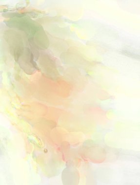 Pastel renklerde suluboya resim. Poster, duvar sanatı, afiş, kart, kitap kapağı ya da ambalaj için rahatlatıcı kompozisyonun yumuşak renkli çizimi. Modern fırça darbeleri resim.