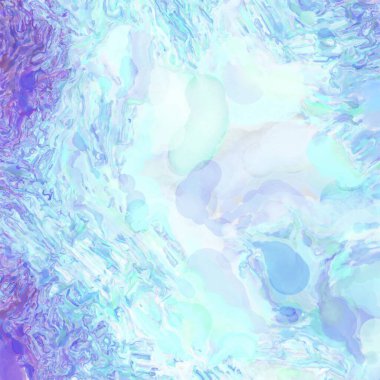 Alkol mürekkebini andıran rahatlatıcı fırça darbelerinin modern resmi. Poster, duvar sanatı, afiş, kart, kitap kapağı veya ambalaj için pastel renkli suluboya resim.