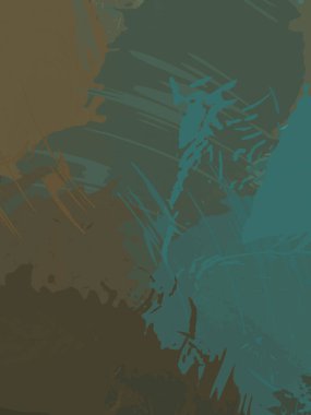 Fırça darbesi ile boyanmış. Sanatsal canlılık ve renkli duvar kâğıdı. Kaotik resim. Taranmış Boyalı Soyut Arkaplan. 