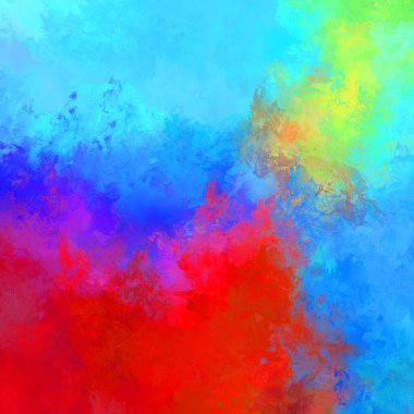 Duvar sanatı Eşsiz ve yaratıcı illüstrasyon. Fırça darbesi ile boyanmış. Renkli fırça darbelerinin soyut arkaplanı. Fırçalanmış canlı duvar kâğıdı. Boyalı sanatsal yaratım.