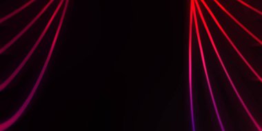 Işık dalgalarının neon renkli soyut tasarımı. Dijital arka plan ve neon ışığı parlama efekti. Parlak ışınlar duvar kağıdı.