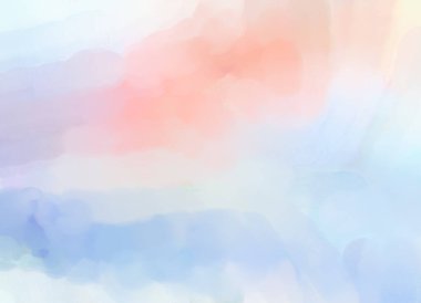 Alkol mürekkebini andıran rahatlatıcı fırça darbelerinin modern resmi. Poster, duvar sanatı, afiş, kart, kitap kapağı veya ambalaj için pastel renkli suluboya resim.