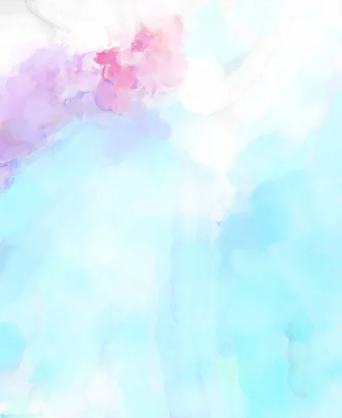 Watercolor Abstract Painting Pastel Colors Soft Color Painted Illustration Calming — Stock Photo, Image