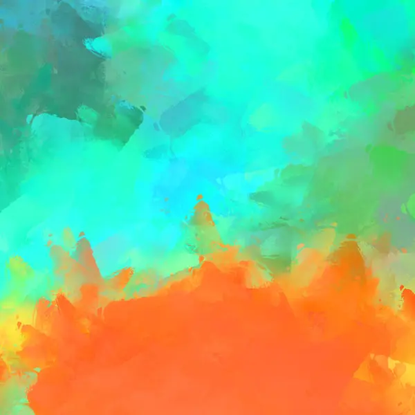 Painted Composition Vibrant Brush Strokes Textured Colorful Painting Paint Brushed — Stock Photo, Image