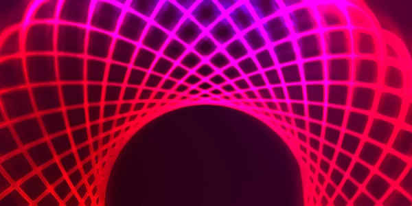Neonově Barevný Abstraktní Design Světelných Vln Digitální Pozadí Neonovým Zářivým — Stock fotografie