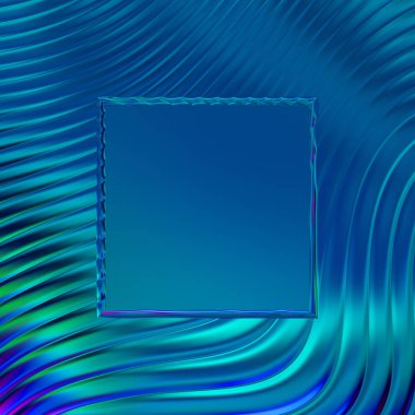 Soyut çerçeveli arkaplan. Renkli, canlı, dalgalı bir duvar kağıdı. Merkezi çerçeveli yaratıcı grafik 2d çizim. Dinamik şekilli modaya uygun sıvı örtüsü.