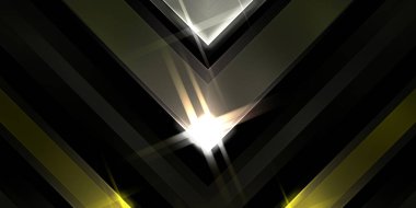 Soyut parlayan geometrik ışıklar arka planda. Fraktal simetrik grafik çizimi. Parıldayan ve parıldayan çubukları kesiştir.