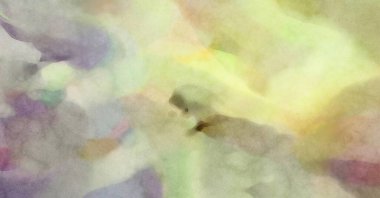 Yumuşak suluboya duvar kağıdı. Hafifçe fırçalanmış renkleri olan sanatsal bir resim. Pastel renkler arkaplana dokunmuş. Soyut duvar sanatı..