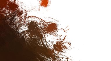 Taranmış Boyalı Soyut Arkaplan. Vahşi kaotik fırça darbeleri. Boya darbeleri. 2D İllüstrasyon. Fırça darbeli resim. 