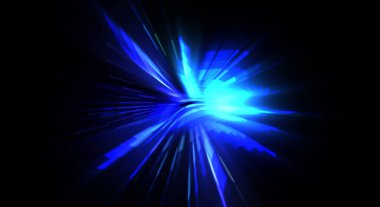 Fütürist mercek patlaması. Parlayan parçacıkları ve çizgileri olan ışık patlaması yıldızı. Güzel soyut ışın arkaplanı.