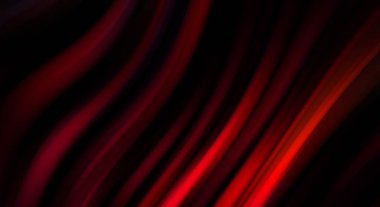 Siyah arka planda renkli düz çizgiler. Sıvı ve sıvı renkli dalgalar karanlıkta akıyor. Duvar kağıdı, afiş, arkaplan, kart, kitap, kapak, poster, afiş, broşür