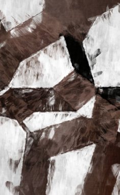 Soyut arkaplanda pürüzlü fırça darbeleri. Fırça boyası. Renkli boya darbeleri. Eşsiz duvar sanatı. Tuvaldeki modern sanat. Renkli çağdaş sanat eserleri. 