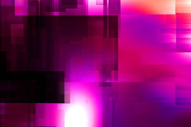 Renkli ve canlı geometrik şekiller katmanları var. Bir teknoloji planının dijital illüstrasyonu. Gelecekçi tasarım şablonu.