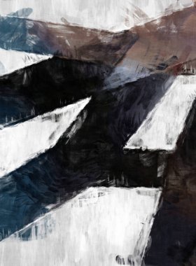 Soyut arkaplanda pürüzlü fırça darbeleri. Fırça boyası. Renkli boya darbeleri. Eşsiz duvar sanatı. Tuvaldeki modern sanat. Renkli çağdaş sanat eserleri. 