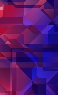 Renkli ve canlı geometrik şekiller katmanları var. Bir teknoloji planının dijital illüstrasyonu. Gelecekçi tasarım şablonu.