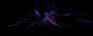 Işık parçacık izleri. Parlayan parçacıkları ve çizgileri olan ışık patlaması yıldızı. Güzel hareketli soyut ışın arkaplanı.