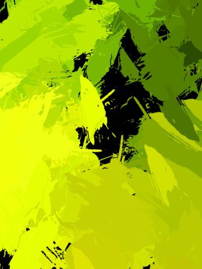 Vahşi fırça darbeleriyle yaratıcı soyut resim. Artistik fırça darbeleriyle donatılmış. Renkli ve canlı bir tasvir. Boyalı sanat.