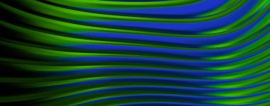 Soyut arkaplan. Renkli dalgalı yansıtıcı duvar kağıdı. Duvar kağıdı, afiş, arkaplan, kart, kitap kapağı veya web sitesi için grafiksel resimleme.