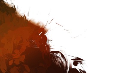 Duvar sanatı Eşsiz ve yaratıcı illüstrasyon. Fırça darbesi ile boyanmış. Renkli fırça darbelerinin soyut arkaplanı. Fırçalanmış canlı duvar kâğıdı. Boyalı sanatsal yaratım.