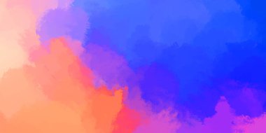 Fırça darbesi ile boyanmış. Sanatsal canlılık ve renkli duvar kâğıdı. Kaotik resim. Taranmış Boyalı Soyut Arkaplan. 