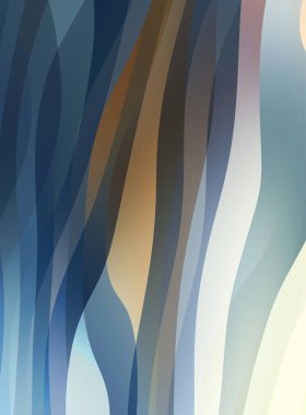 Soyut arkaplan. Renkli dalgalı tasarım duvar kağıdı. yaratıcı grafik 2D çizim. Dinamik şekilli modaya uygun sıvı örtüsü.