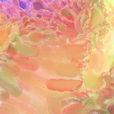 El yapımı sürreal soyut desenli suluboya. Modern sanatsal resim. 2D çizim. Arkaplan boyası karışımı. Yaratıcı duvar sanatı. Çağdaş sanat.