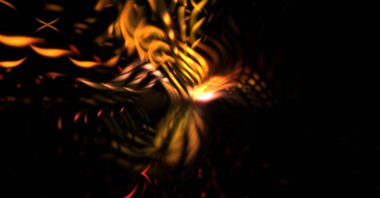 Işık parçacık izleri. Parlayan parçacıkları ve çizgileri olan ışık patlaması yıldızı. Güzel hareketli soyut ışın arkaplanı.