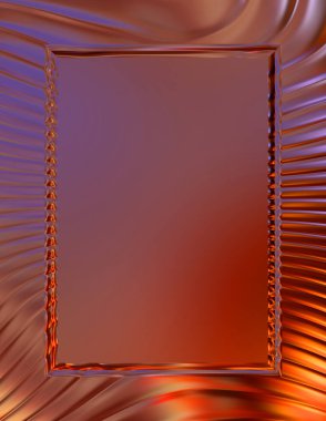 Soyut çerçeveli arkaplan. Renkli, canlı, dalgalı bir duvar kağıdı. Merkezi çerçeveli yaratıcı grafik 2d çizim. Dinamik şekilli modaya uygun sıvı örtüsü.