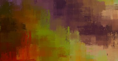 Çapraz vahşi fırça darbeleriyle arka plan. Renkli ve canlı bir tasvir. Boyalı sanat. Yaratıcı soyut resim.
