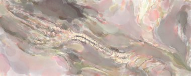 Poster, duvar sanatı, afiş, kart, kitap kapağı veya ambalaj için pastel renkli suluboya resim. Alkol mürekkebini andıran rahatlatıcı fırça darbelerinin modern resmi.