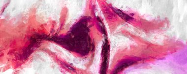 Soyut arkaplanda pürüzlü fırça darbeleri. Fırça boyası. Renkli boya darbeleri. Eşsiz duvar sanatı. Tuvaldeki modern sanat. Renkli çağdaş sanat eserleri. 