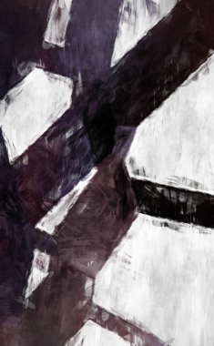 Soyut arkaplanda pürüzlü fırça darbeleri. Fırça boyası. Renkli boya darbeleri. Eşsiz duvar sanatı. Tuvaldeki modern sanat. Renkli çağdaş sanat eserleri. 