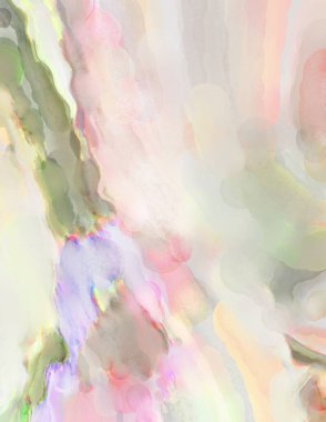 Çağdaş sanat. El yapımı resim. Modern sanat eserleri. Yüzeyde suluboya fırça darbeleriyle resim yapmak. 2D çizim. Sanatsal arkaplan resmi. Tablo üzerinde soyut resim. Renkli doku.