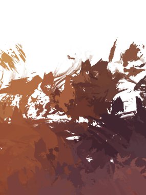 Taranmış Boyalı Soyut Arkaplan. Vahşi kaotik fırça darbeleri. Boya darbeleri. 2D İllüstrasyon. Fırça darbeli resim. 