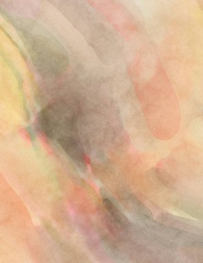 Yumuşak suluboya duvar kağıdı. Hafifçe fırçalanmış renkleri olan sanatsal bir resim. Pastel renkler arkaplana dokunmuş. Soyut duvar sanatı..