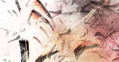 Modern sanat. Taranmış Boyalı Soyut Arkaplan. Fırça darbesi ile boyanmış. Boya darbeleri. 2B Görüntü