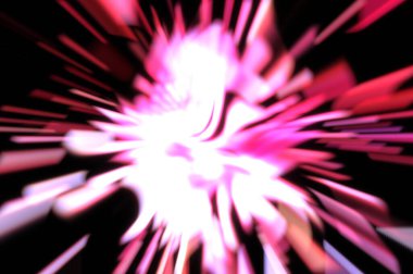 Işık parçacık izleri. Parlayan parçacıkları ve çizgileri olan ışık patlaması yıldızı. Güzel hareketli soyut ışın arkaplanı.