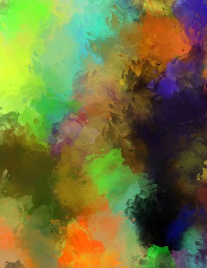 Sanatsal soyut arkaplan. Doku boyalı duvar kağıdı. Boya darbeleriyle yaratıcı bir illüstrasyon. Fırça desenli resim.