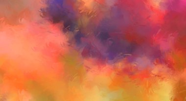 Renkli fırça darbelerinin 2D çizimi. Dekoratif desenli resim. canlı boya desenli arkaplan.