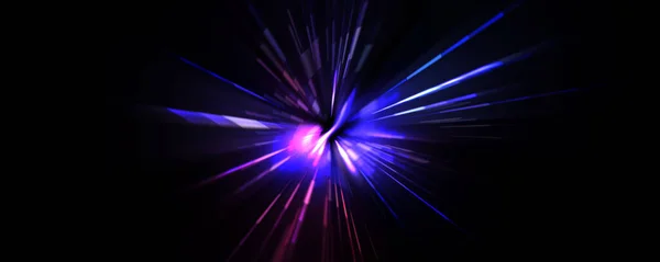 Futuristic Lens Flare Light Explosion Star Glowing Particles Lines Beautiful — Stock Photo, Image