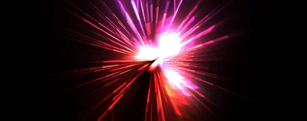 Futuristic Lens Flare Light Explosion Star Glowing Particles Lines Beautiful — Stock Photo, Image