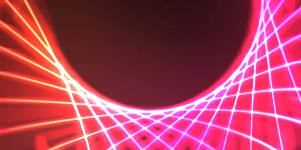 Neon Kleurrijke Abstracte Ontwerp Van Lichtgolven Digitale Achtergrond Met Neon — Stockfoto