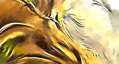 Soyut arkaplanda pürüzlü fırça darbeleri. Fırça boyası. Renkli boya darbeleri. Eşsiz duvar sanatı. Tuvaldeki modern sanat. Renkli çağdaş sanat eserleri. 